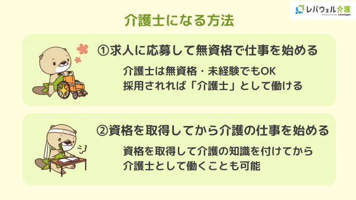 介護士になる方法のイメージ